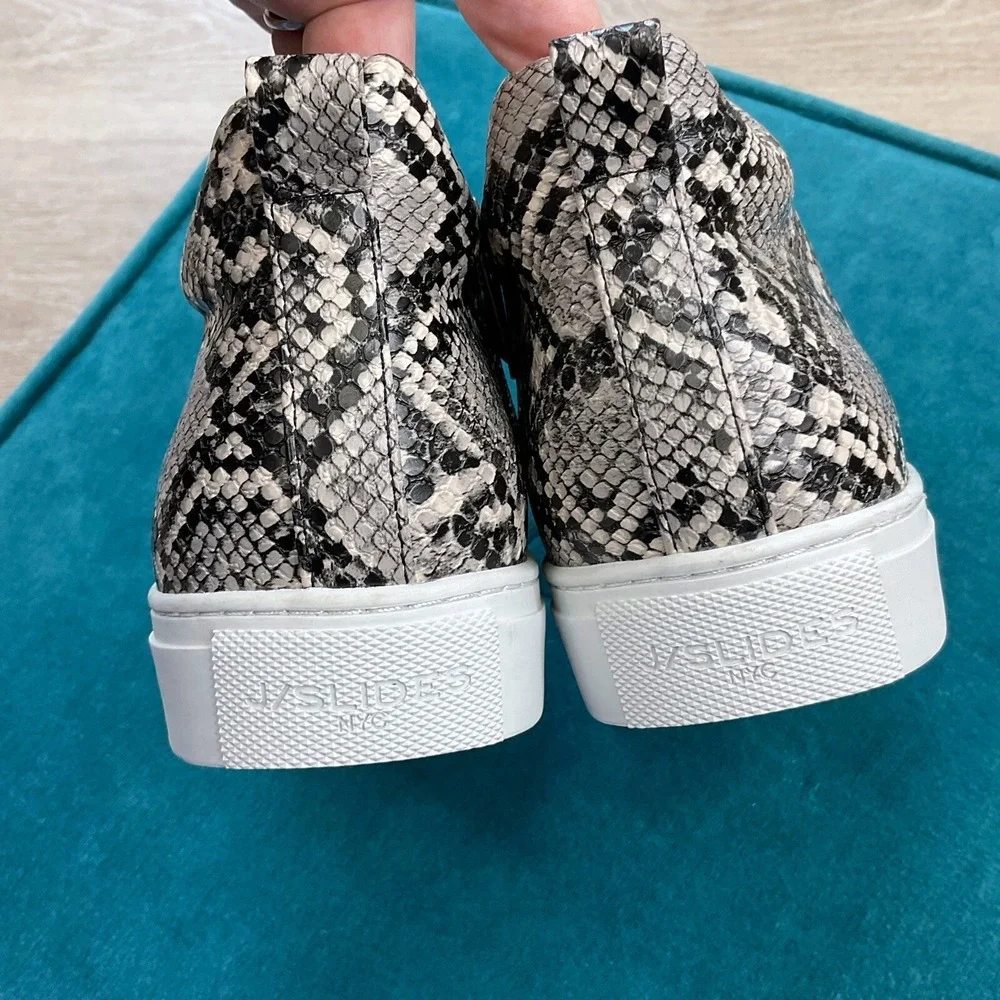 J Slides Sneakers Womens Size 6 Snake Print Ludlow Lace Up Shoes NWOT